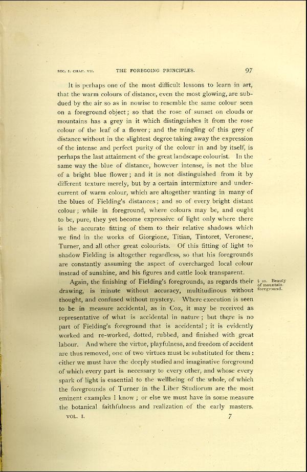 'Modern Painters' Volume I (1888 edition): Part II: Section I: Chapter VII: Page 97