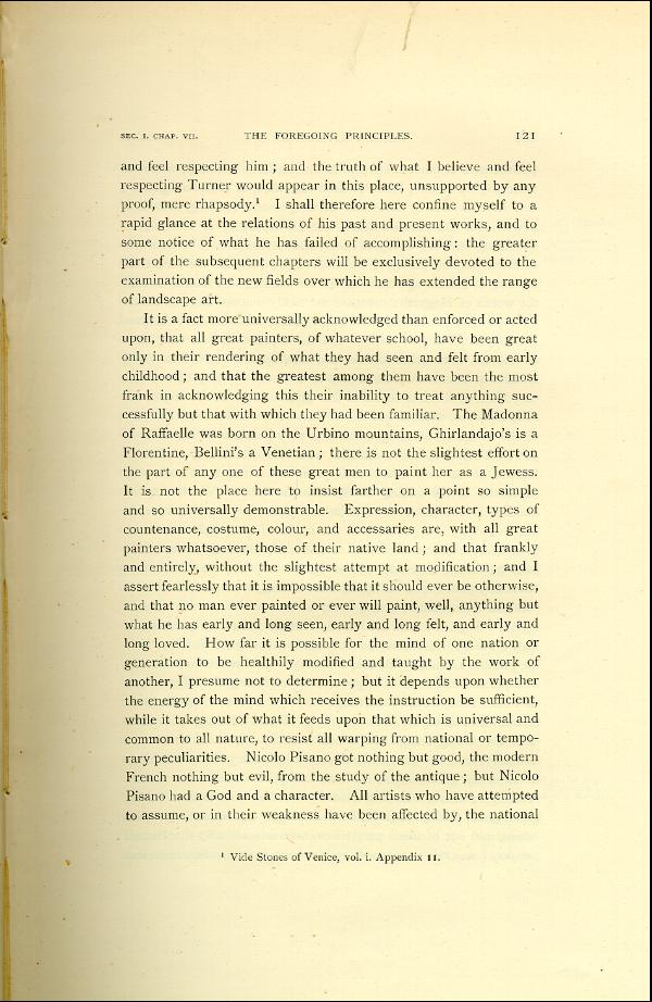 'Modern Painters' Volume I (1888 edition): Part II: Section I: Chapter VII: Page 121