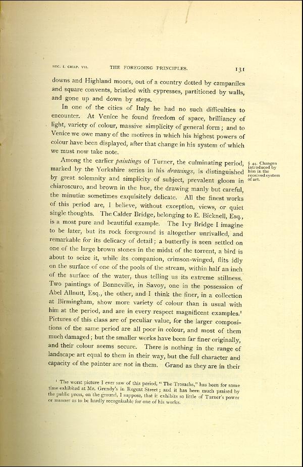'Modern Painters' Volume I (1888 edition): Part II: Section I: Chapter VII: Page 131