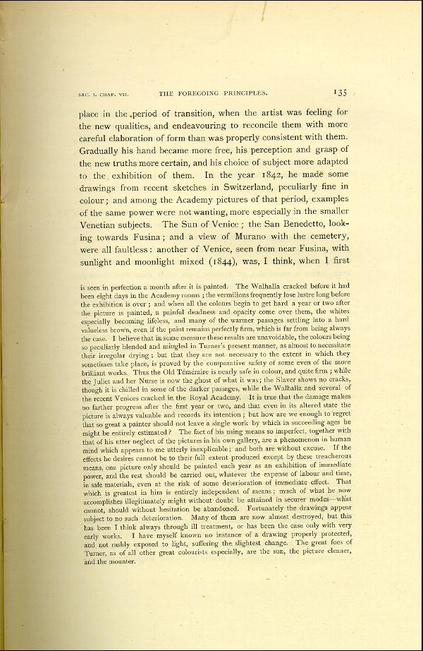 'Modern Painters' Volume I (1888 edition): Part II: Section I: Chapter VII: Page 135