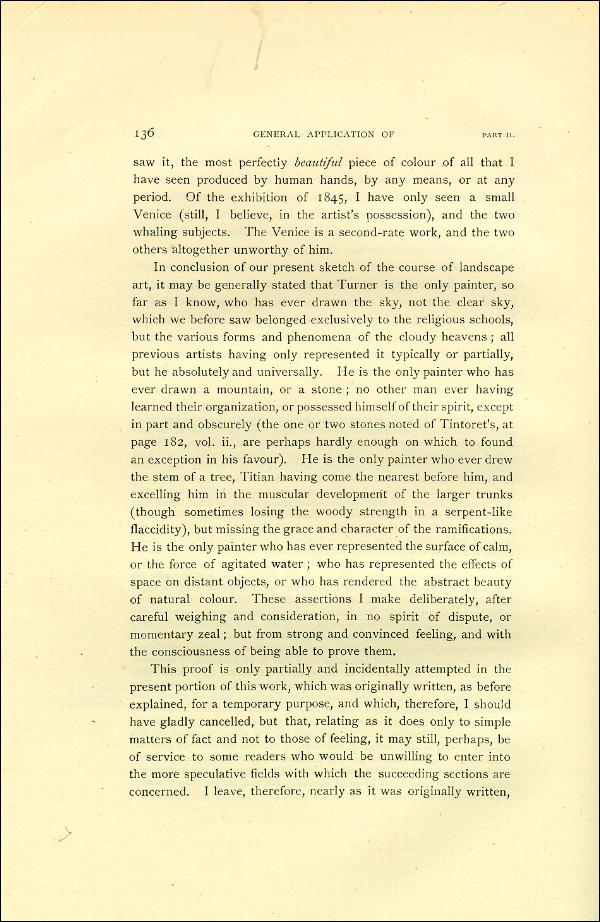 'Modern Painters' Volume I (1888 edition): Part II: Section I: Chapter VII: Page 136