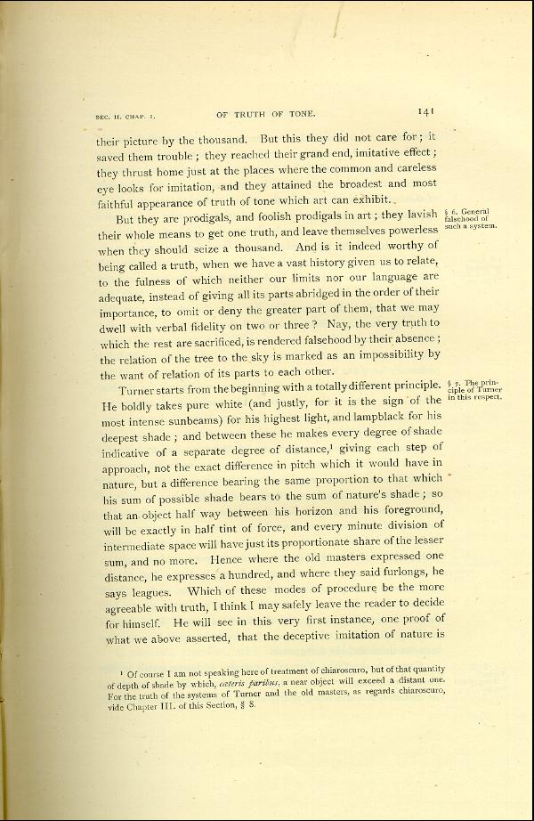 'Modern Painters' Volume I (1888 edition): Part II: Section II: Chapter I: Page 141