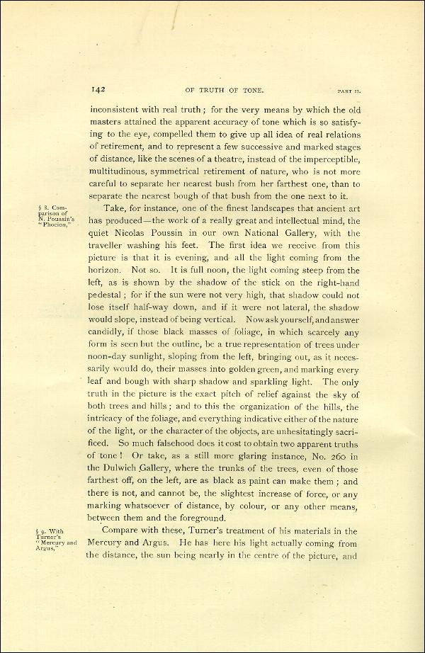 'Modern Painters' Volume I (1888 edition): Part II: Section II: Chapter I: Page 142