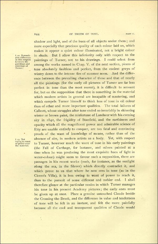 'Modern Painters' Volume I (1888 edition): Part II: Section II: Chapter I: Page 144