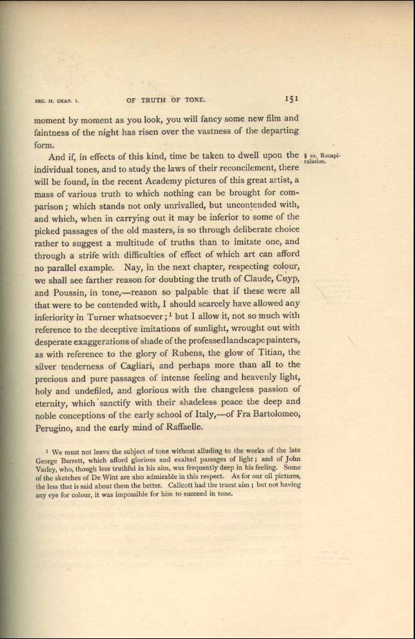 'Modern Painters' Volume I (1888 edition): Part II: Section II: Chapter I: Page 151
