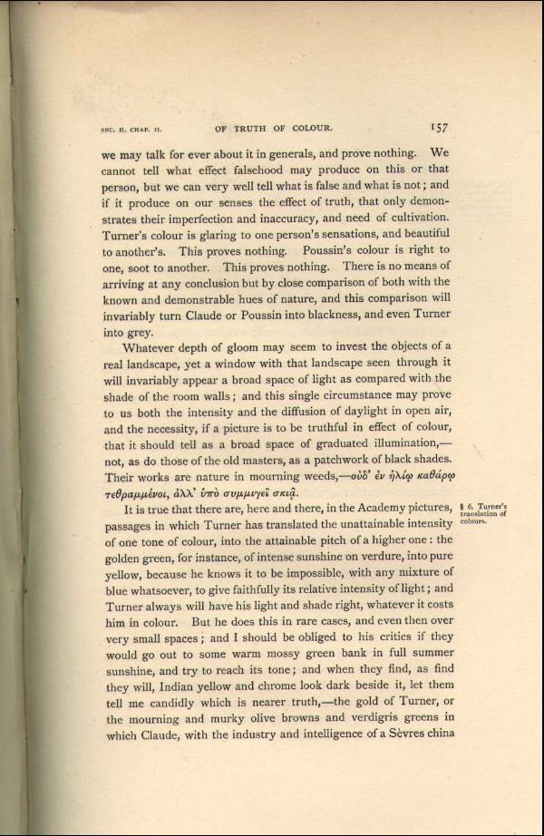 'Modern Painters' Volume I (1888 edition): Part II: Section II: Chapter II: Page 157