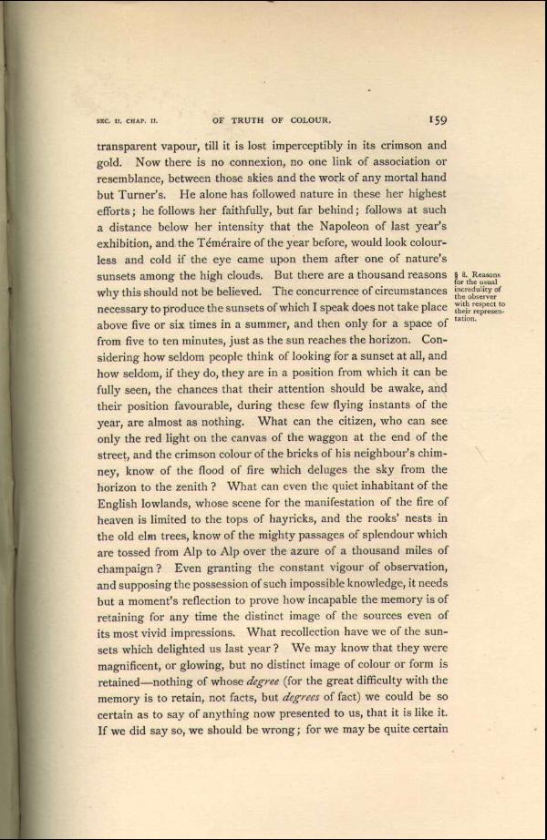 'Modern Painters' Volume I (1888 edition): Part II: Section II: Chapter II: Page 159