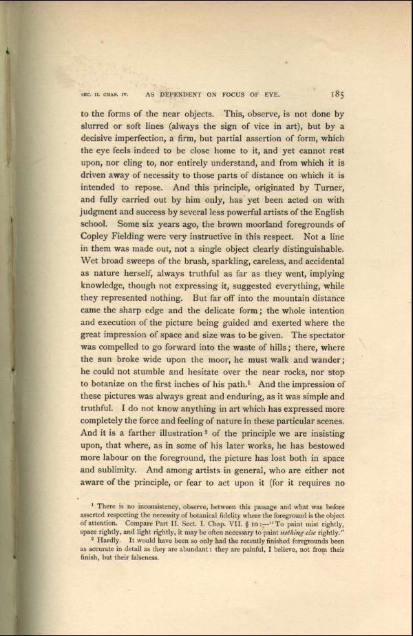 'Modern Painters' Volume I (1888 edition): Part II: Section II: Chapter IV: Page 185