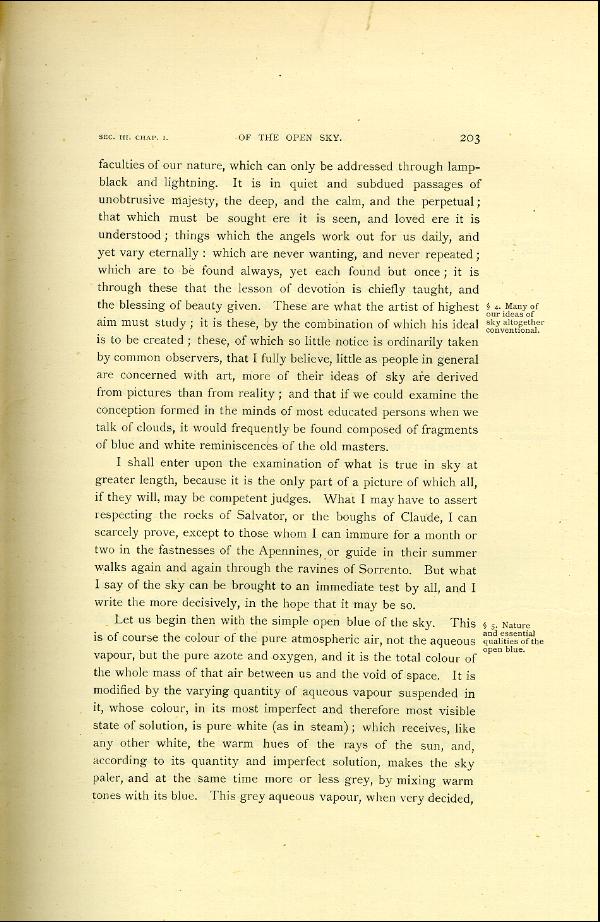 'Modern Painters' Volume I (1888 edition): Part II: Section III: Chapter I: Page 203