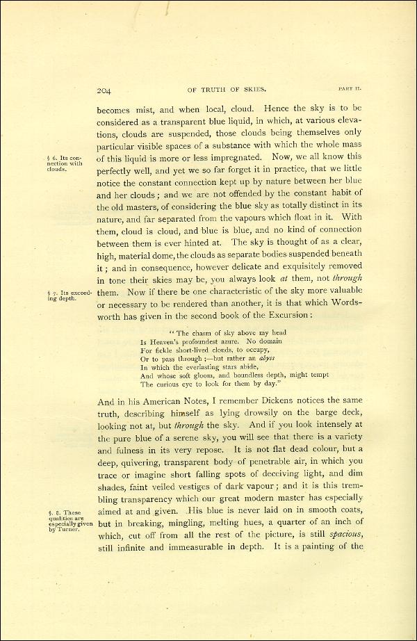 'Modern Painters' Volume I (1888 edition): Part II: Section III: Chapter I: Page 204