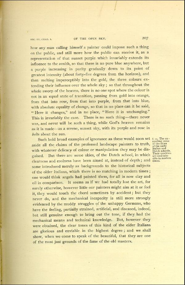 'Modern Painters' Volume I (1888 edition): Part II: Section III: Chapter I: Page 207