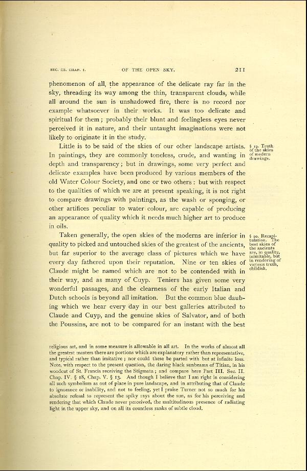 'Modern Painters' Volume I (1888 edition): Part II: Section III: Chapter I: Page 211