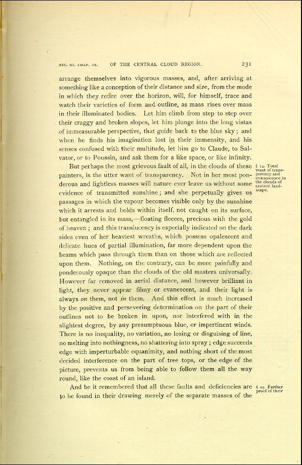 'Modern Painters' Volume I (1888 edition): Part II: Section III: Chapter III: Page 231