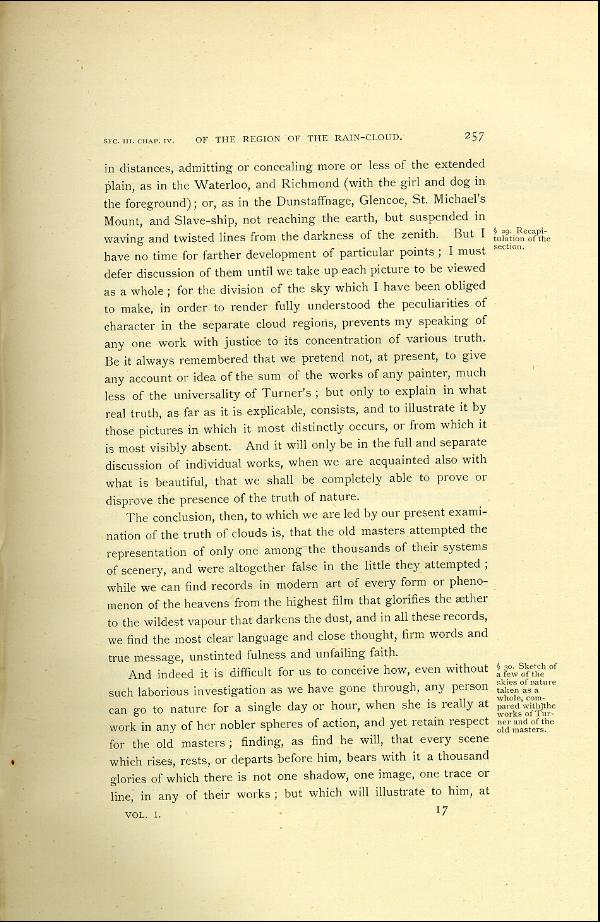 'Modern Painters' Volume I (1888 edition): Part II: Section III: Chapter IV: Page 257