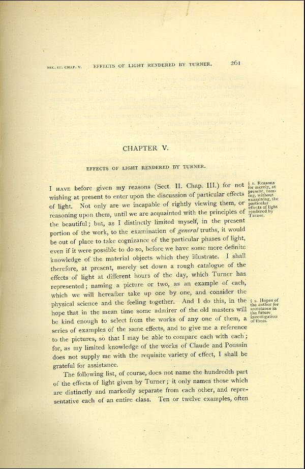 'Modern Painters' Volume I (1888 edition): Part II: Section III: Chapter V: Page 261
