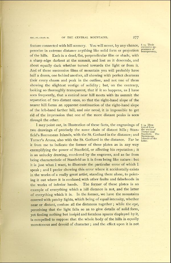 'Modern Painters' Volume I (1888 edition): Part II: Section IV: Chapter II: Page 277
