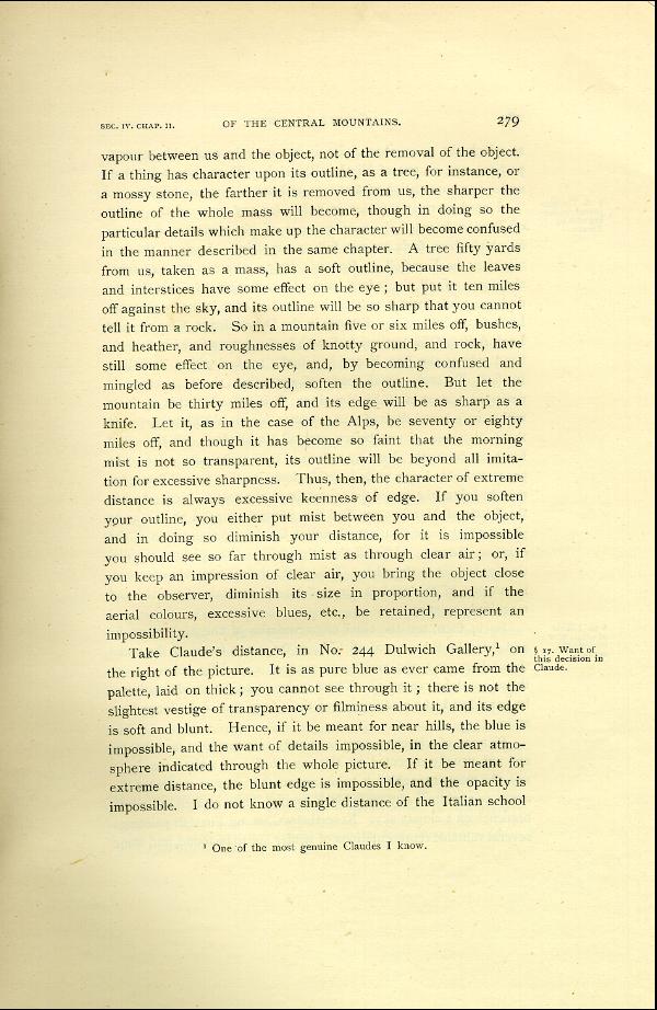 'Modern Painters' Volume I (1888 edition): Part II: Section IV: Chapter II: Page 279