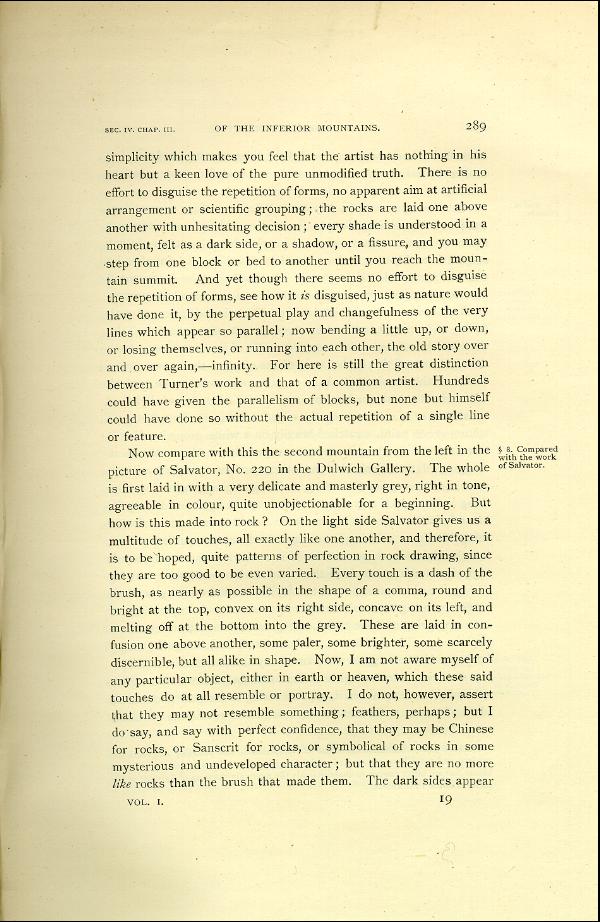 'Modern Painters' Volume I (1888 edition): Part II: Section IV: Chapter III: Page 289