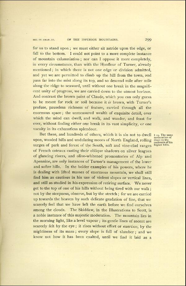 'Modern Painters' Volume I (1888 edition): Part II: Section IV: Chapter III: Page 299