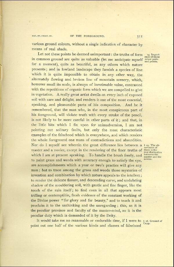 'Modern Painters' Volume I (1888 edition): Part II: Section IV: Chapter IV: Page 311
