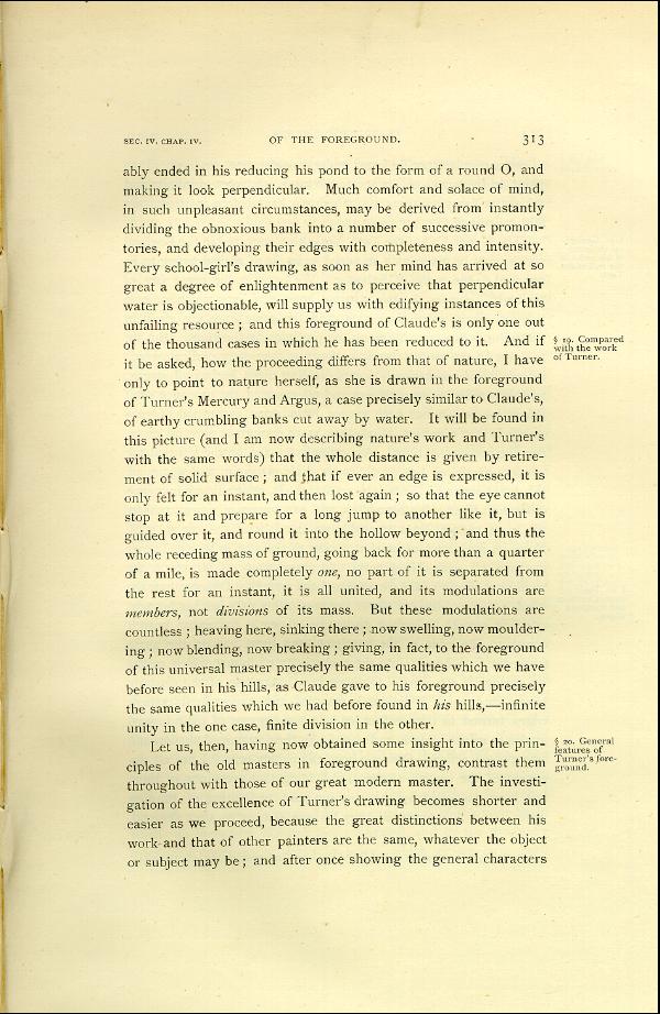 'Modern Painters' Volume I (1888 edition): Part II: Section IV: Chapter IV: Page 313