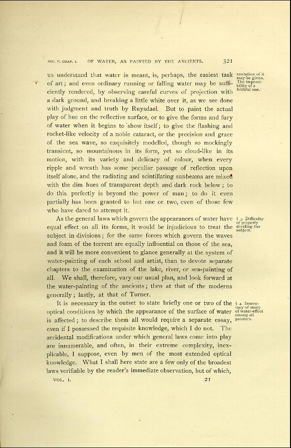 'Modern Painters' Volume I (1888 edition): Part II: Section V: Chapter I: Page 321