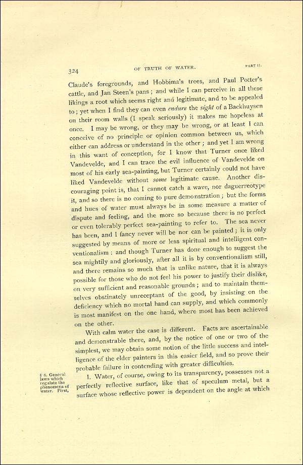 'Modern Painters' Volume I (1888 edition): Part II: Section V: Chapter I: Page 324