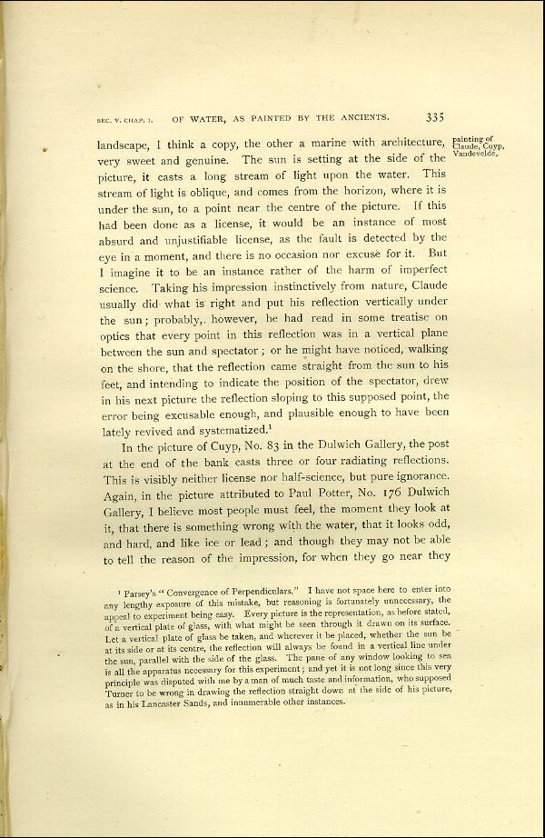 'Modern Painters' Volume I (1888 edition): Part II: Section V: Chapter I: Page 335