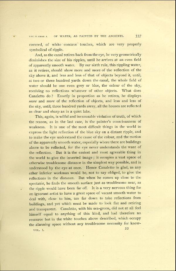 'Modern Painters' Volume I (1888 edition): Part II: Section V: Chapter I: Page 337