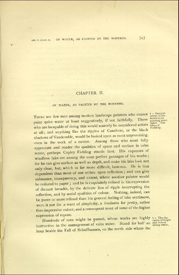 'Modern Painters' Volume I (1888 edition): Part II: Section V: Chapter II: Page 343