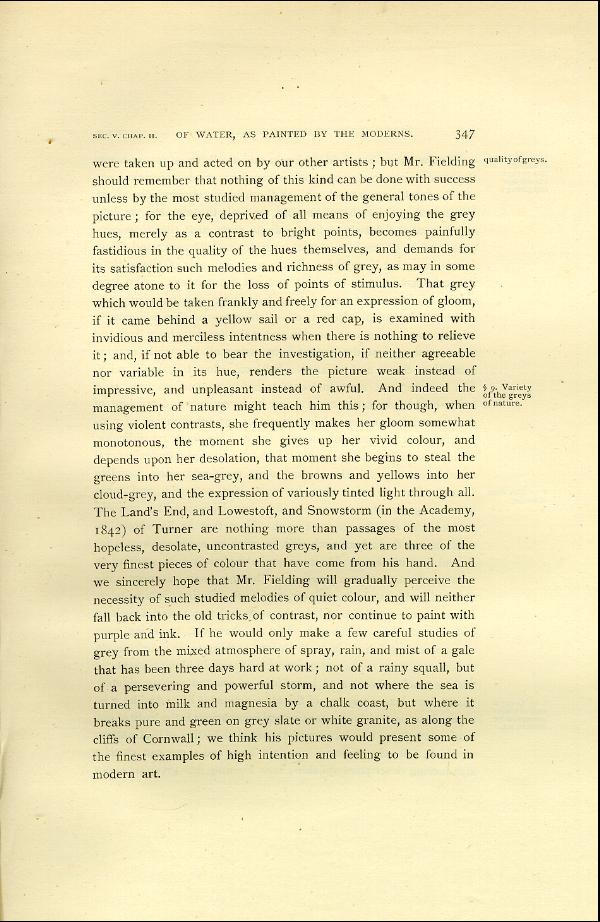 'Modern Painters' Volume I (1888 edition): Part II: Section V: Chapter II: Page 347