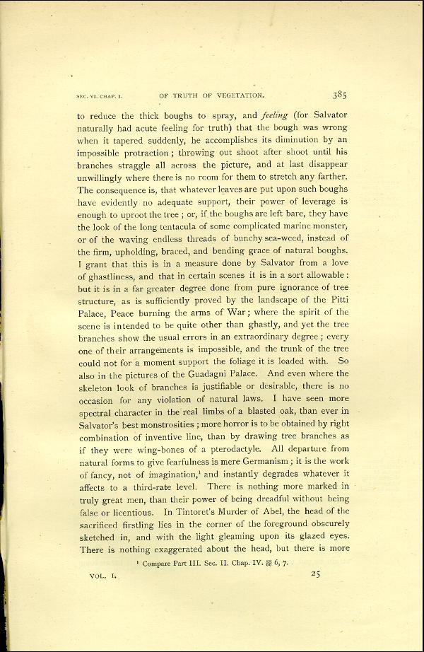 'Modern Painters' Volume I (1888 edition): Part II: Section VI: Chapter I: Page 385