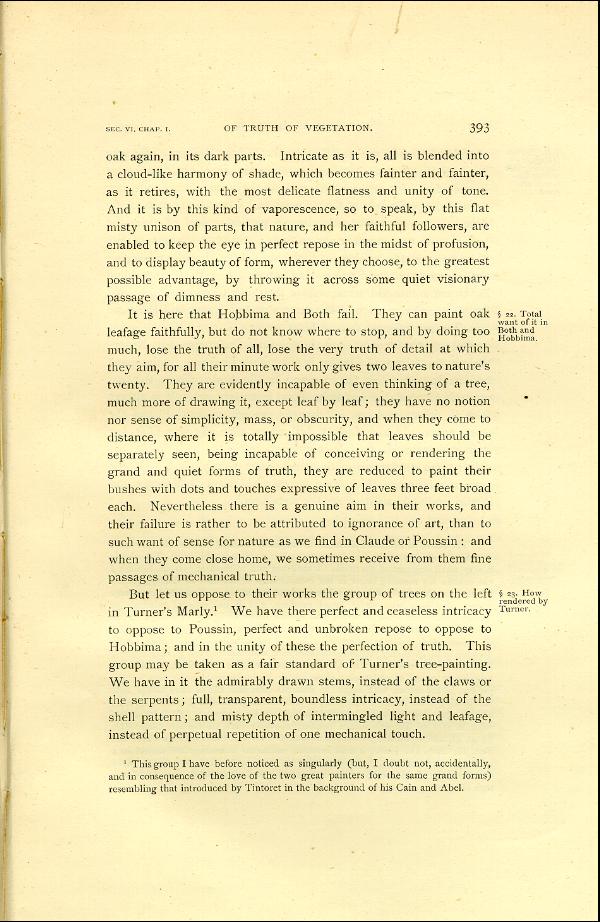 'Modern Painters' Volume I (1888 edition): Part II: Section VI: Chapter I: Page 393