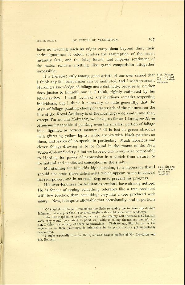 'Modern Painters' Volume I (1888 edition): Part II: Section VI: Chapter I: Page 397
