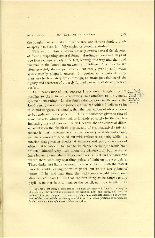 'Modern Painters' Volume I (1888 edition): Part II: Section VI: Chapter I: Page 399
