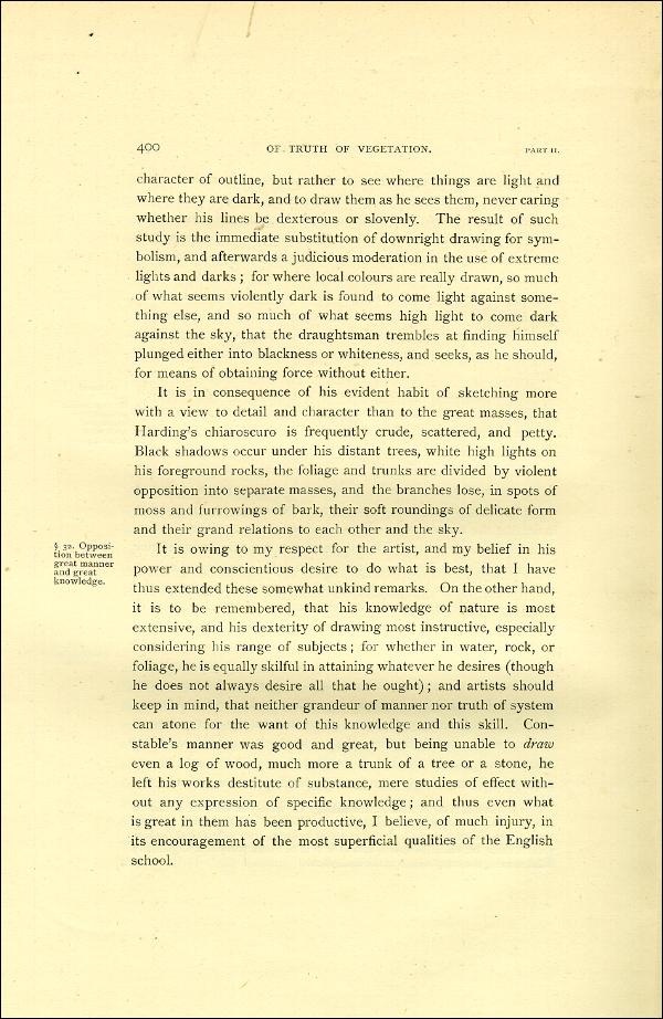 'Modern Painters' Volume I (1888 edition): Part II: Section VI: Chapter I: Page 400