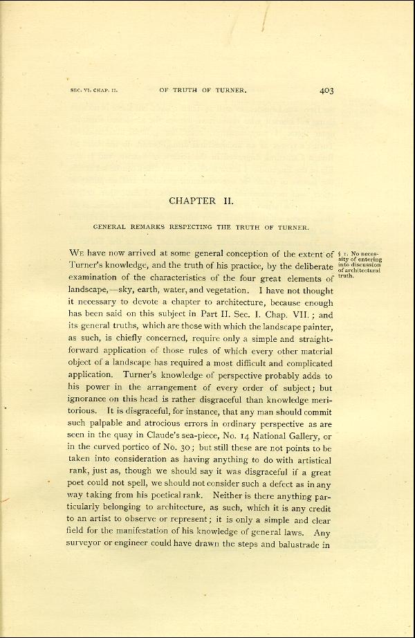 'Modern Painters' Volume I (1888 edition): Part II: Section VI: Chapter II: Page 403