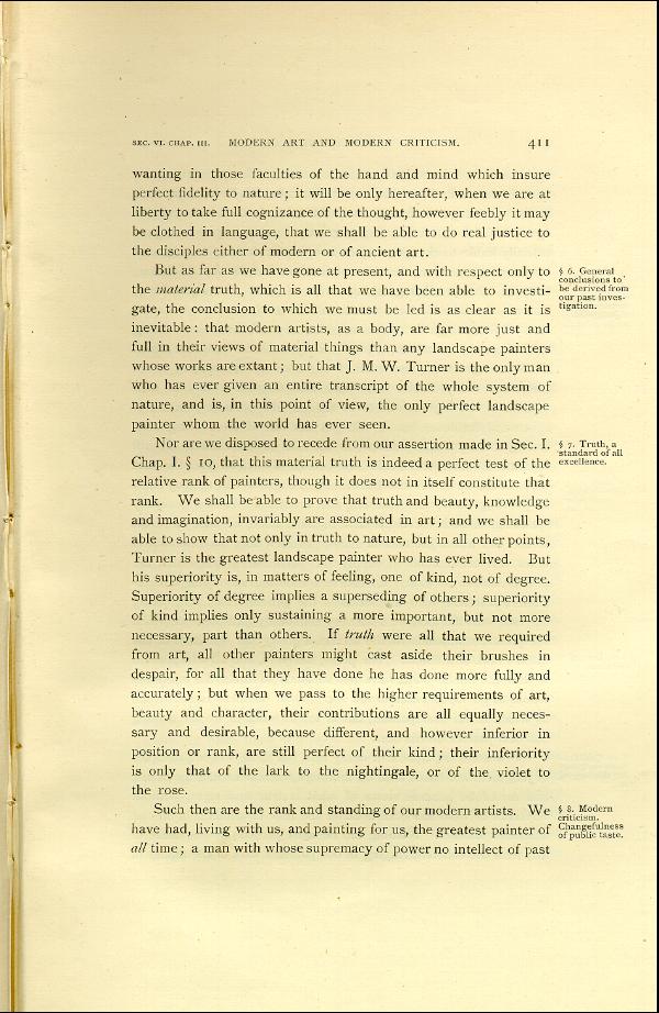 'Modern Painters' Volume I (1888 edition): Part II: Section VI: Chapter III: Page 411