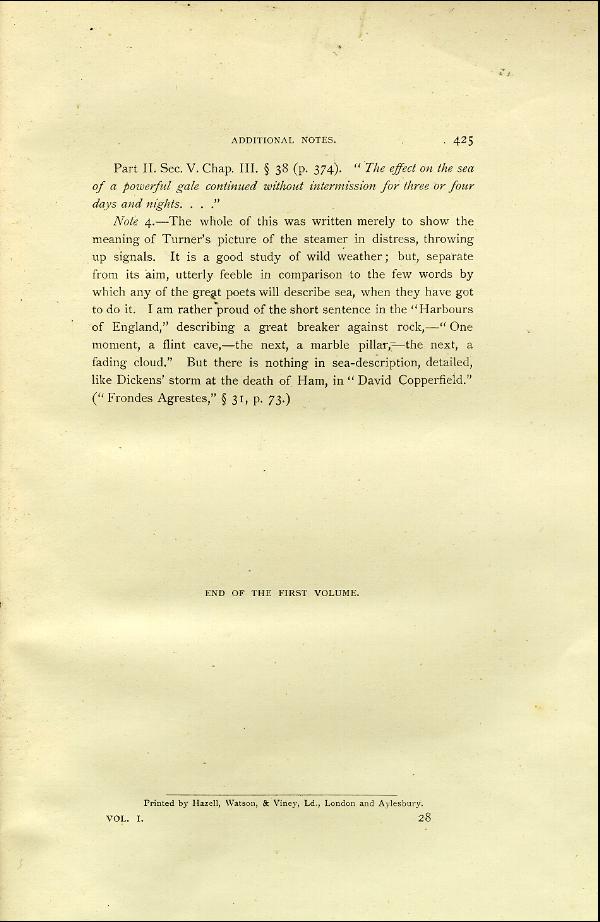 'Modern Painters' Volume I (1888 edition): Part II: Section VI: Chapter III: Page 425