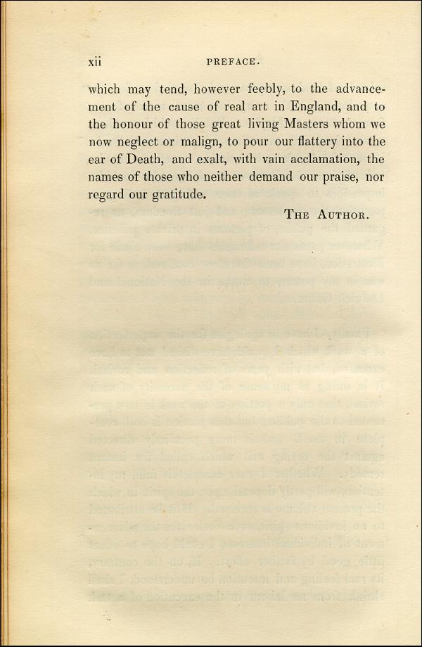 'Modern Painters' Volume I (1843 edition): Front Matter: Preface: Page xii