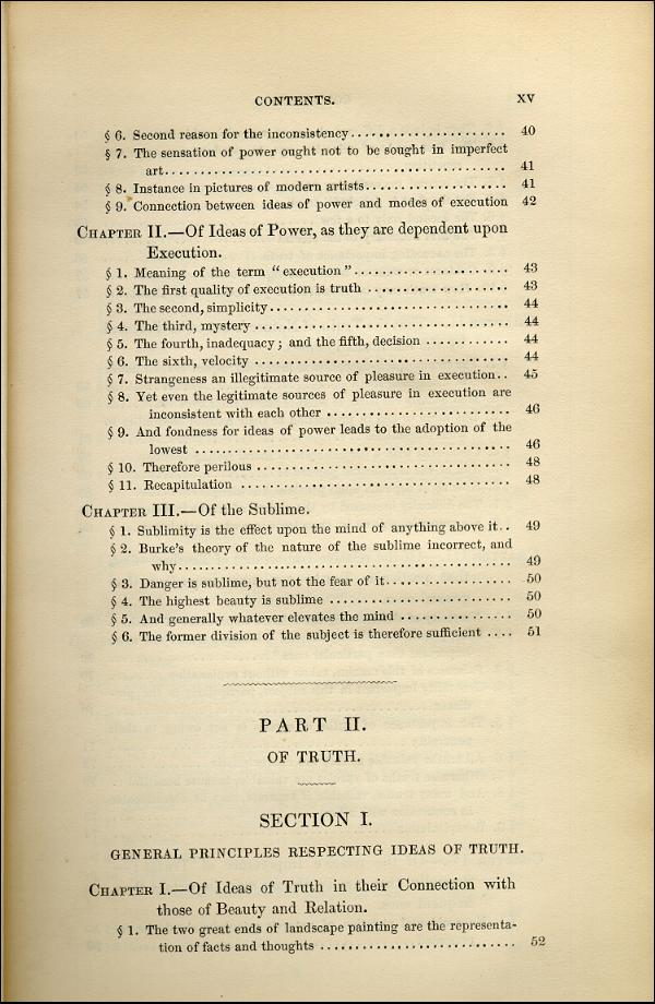 'Modern Painters' Volume I (1843 edition): Front Matter: Synopsis: Page xv
