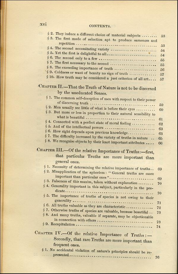 'Modern Painters' Volume I (1843 edition): Front Matter: Synopsis: Page xvi