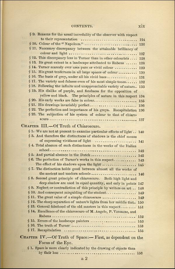 'Modern Painters' Volume I (1843 edition): Front Matter: Synopsis: Page xix