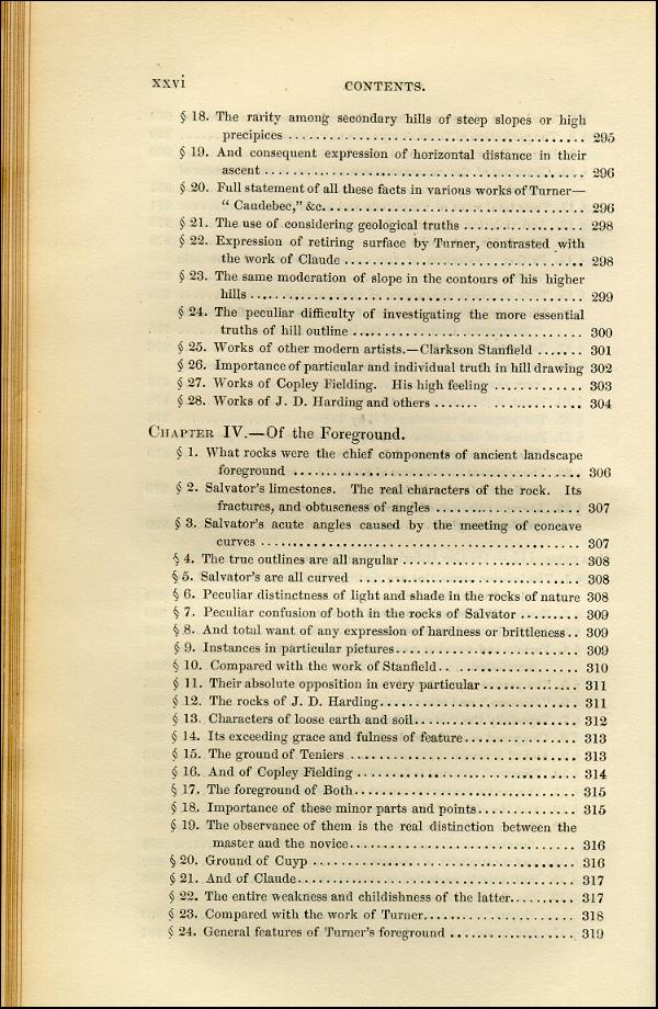 'Modern Painters' Volume I (1843 edition): Front Matter: Synopsis: Page xxvi