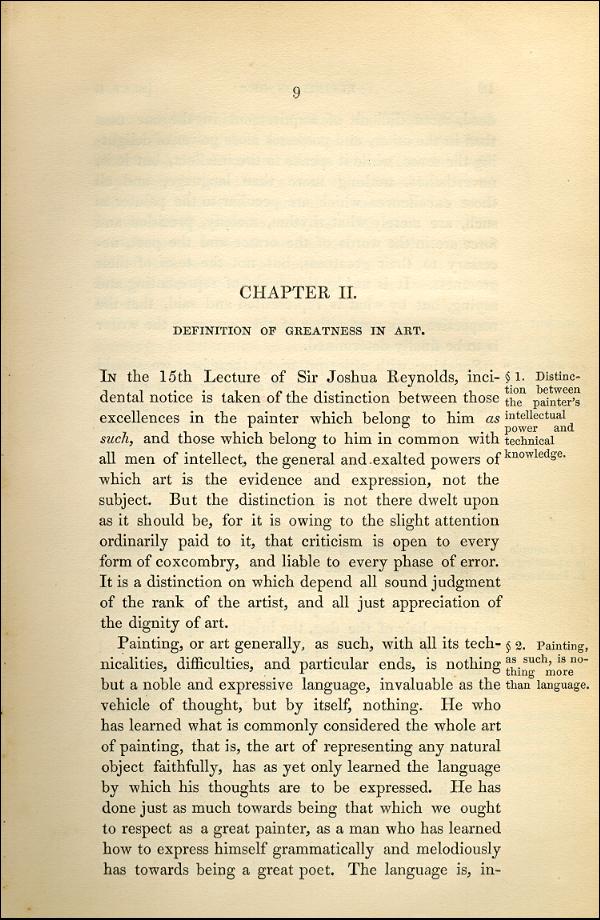 'Modern Painters' Volume I (1843 edition): Part I: Section I: Chapter II: Page 9