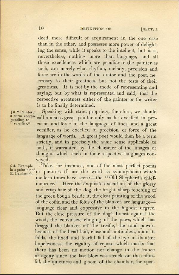 'Modern Painters' Volume I (1843 edition): Part I: Section I: Chapter II: Page 10