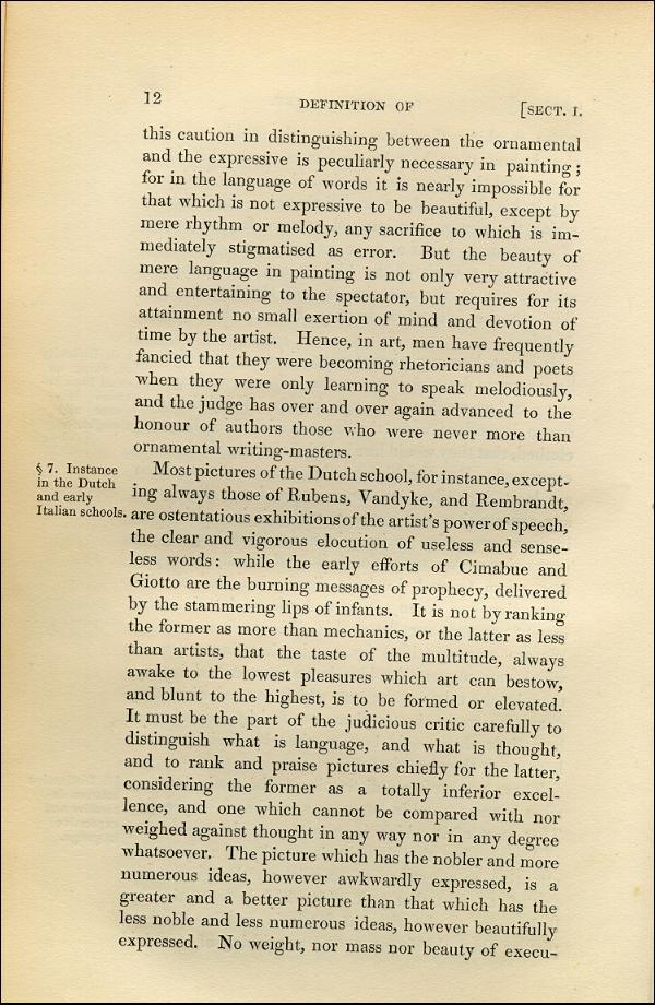 'Modern Painters' Volume I (1843 edition): Part I: Section I: Chapter II: Page 12
