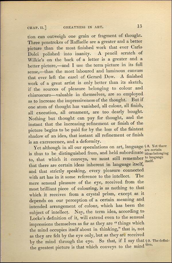 'Modern Painters' Volume I (1843 edition): Part I: Section I: Chapter II: Page 13