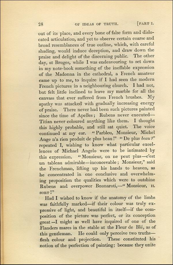 'Modern Painters' Volume I (1843 edition): Part I: Section I: Chapter V: Page 28