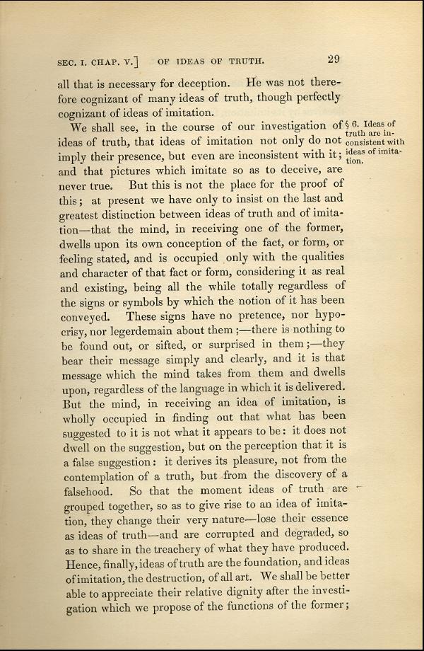 'Modern Painters' Volume I (1843 edition): Part I: Section I: Chapter V: Page 29